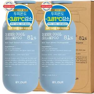 바이아우어 맥주효모 81만PPM 단백질 쿨 탈모 샴푸 1017ml  2개