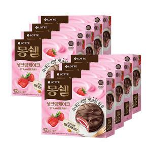 롯데 몽쉘 딸기 생크림케이크 408gx8개(1BOX)
