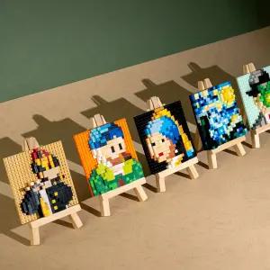 [문구티쳐] 민화샵 KC인증 입체 명화 블록 액자 만들기 (6종 택1) DIY 조립키트 퍼즐놀이 입체모형완구 미술수업