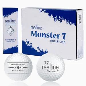 리얼라인 비거리 고반발 골프공 3피스 몬스터7 트리플라인 화이트 12구