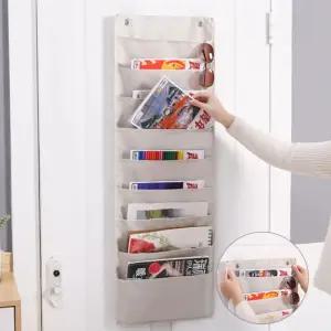 9단 패브릭 수납 포켓 걸이 소품 정리 칸막이 꽂이