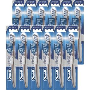 오랄비 크로스액션 프로엑스퍼트 탁월한세정력 부드러운 칫솔 개별포장 1개입, 12개