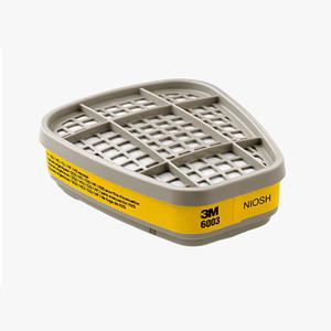 3M 방독 정화통 6003K/6006K 이산화황 염화수소 방독면 필터 대피용 6000시리즈 2개입