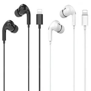아이폰 아이패드 애플전용 호환 8핀이어폰 줄꼬임 방지 인이어 블루투스 유선 이어폰 블랙 화이