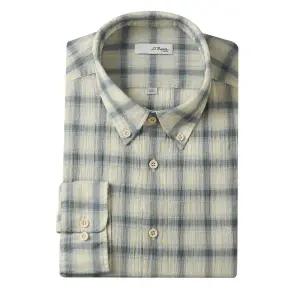 [롯데백화점]에스티듀퐁 25SS블루체크 면써커 여름긴팔 캐쥬얼남방 SE5SM21LS346SBU