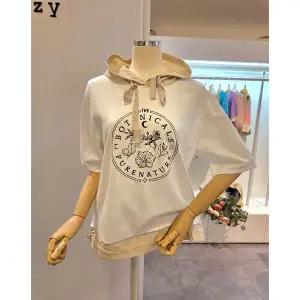 [대구백화점] [클리지]플라워 프린팅 반팔 후드 티셔츠(CP3WTS25)