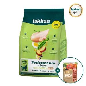 이즈칸 강아지사료 퍼포먼스 시니어 6.5kg+ANF 독 샘플 40g
