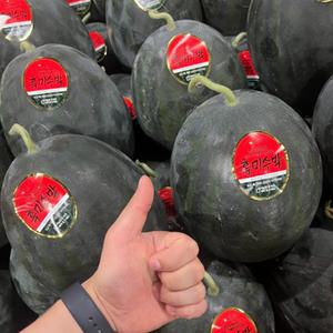 국내산 고당도 정품 선물용 흑수박 흑미수박 4kg