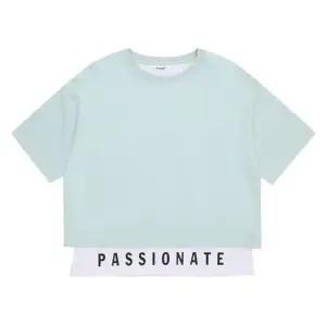 세이브존07 아동 레터링 반팔티 밑단 레이어드 포인트 5부 티셔츠 23B0453MT