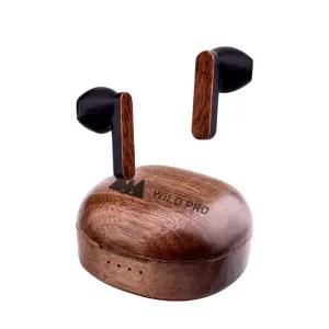 와일드프로 Woody Pro 천연나무 친환경 무선 블루투스 이어폰 ENC 노이즈캔슬링 한국어음성