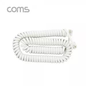 [BT603] Coms 전화선 송수화기 케이블, 스프링 Ivory