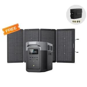 에코플로우 델타2 맥스 올인원 파워뱅크 신형 캠핑용 차박 인산철 배터리(본체+가방+태양광패널220w)