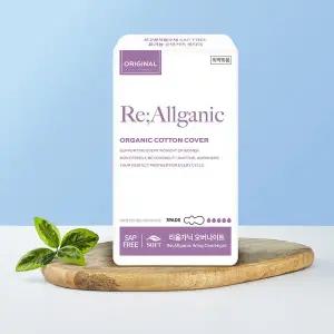 [내츄럴코튼]NEW 리올가닉 샘방지강화된 무화학흡수체(NO SAP) 유기농생리대 슈퍼롱오버나이트7P