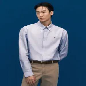 헤지스 남성 25FW 블루 옥스포드 셔츠 HZSH5F201B2