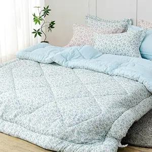 겨울 차렵이불 베개커버 세트 국산 슈퍼싱글 2컬러 이부자리 퀄팅 부드러운 플라워
