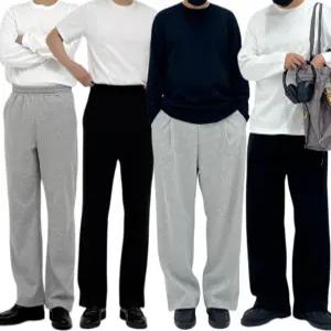 국내생산 롱/숏 스트레이트핏/원턱와이드핏 트레이닝 팬츠 남자 츄리닝 라루루스튜디오 자체제작 키큰남자바지 키작남