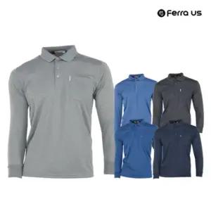 남성 봄 가을 골프웨어 골프 카라 무지 긴팔 티셔츠