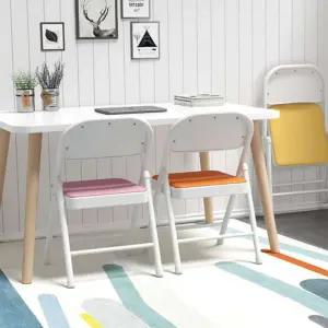 [지유상사] 업소용 학원의자 접이식의자 앉으면 매장용 편안한 간의의자 비품   (단품)