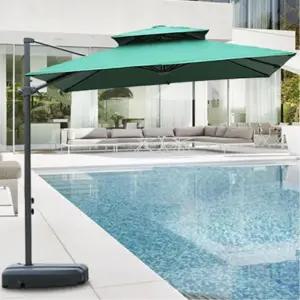 대형 큰 사각 각도조절 폴딩 파라솔 물통 세트 정원용 간이 그늘막 캠핑용