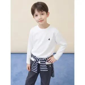 [BEANPOLE KIDS] [Essential] 수피마 베이직 긴소매 티셔츠  아이보리 (BI6141UE20)