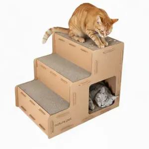 반려동물 스크래처 하우스 숨숨 종이 고양이 스크래처 계단 놀이터 캣계단 캣가구 스텝 가구 박스 타워