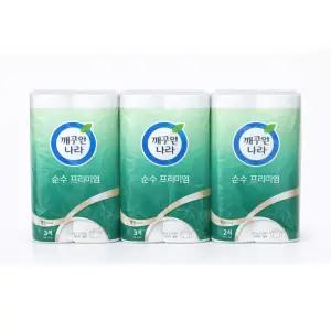 깨끗한나라 순수 프리미엄 화장지 30m 30롤 3팩