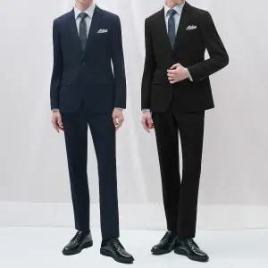 [롯데백화점]르메스트 블랙 네이비 솔리드 수트 면접 경조사 슬림핏 기본 정장 2종 택1 (ZEJC0102-402)