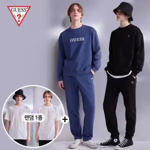 (수정샵)[게스] 남성 코튼테리 이지 셋업 2세트+레이어드 티셔츠 1종