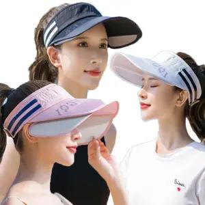 양날개형 햇빛 차단 여성 썬바이저 캡모자외출 조깅 창모자 챙모자 여자썬 여름 런닝