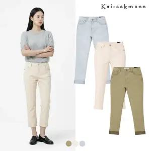 [카이아크만]여)워싱 크롭 보이프렌드팬츠FKOEDDB536P