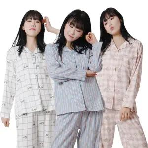 폭스 소프트스킨 카라 긴팔 잠옷세트 E6 여성용