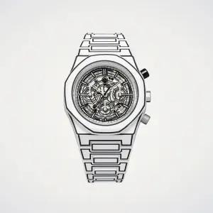 디원밀라노 화이트 스케치 폴리크로노 40.5mm D1-PHBJ13 D1