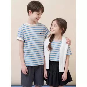 [BEANPOLE KIDS] [Essential] 스트라이프 반소매 티셔츠 - 베이지 (BI6242UE2A)