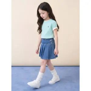 [BEANPOLE KIDS] [Essential] 수피마 베이직 반소매 티셔츠 - 라이트 그린 (BI6242UE1L)