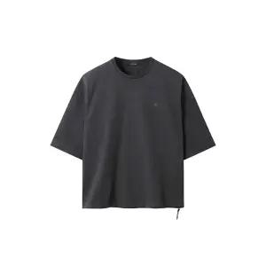 [커스텀멜로우](강남점) 그레이 오버사이즈 핏 다잉 티셔츠 CQTAM25421GYD