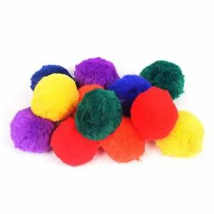 칼라 솜털공 12개 세트 촉감놀이 포근한 솜털재질