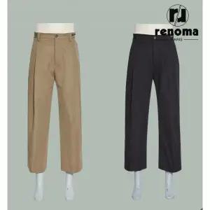 [롯데백화점]레노마 SS 봄여름 2종택일 스트레치 프리미엄  와이드 슬랙스 바지 RQBMBP578A