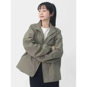 [엘케이트] 여자 윈드브레이커 하이넥 크롭 환절기 생활방수 박스핏 오버사이즈 바람막이 .._P417755678