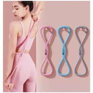 여성 요가 홈트 헬스 8자 스트링/스트레칭밴드/실내/운동/기구/탄력/밴드/스트레칭/허리/스포츠/라텍스