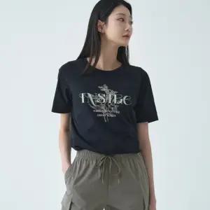 [지센] 소로나 포인트 라운드 반팔 티셔츠 LSTSO371_BK