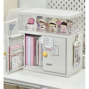 미니캐비넷 2단 서랍함 책상위 다용도 철재 캐비닛 컬러 철제 그레이 수납장 양철케이스