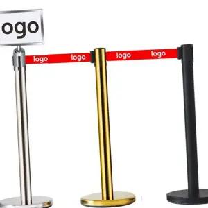 스텐 차단봉 매표소 이동식 스테인리스 벨트 차단봉 기둥형 실버 안내판 주차 병원