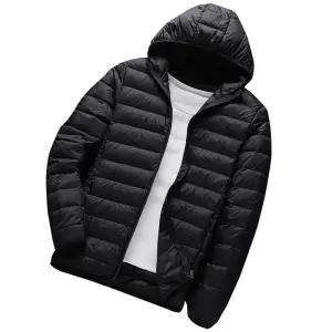 남성 후두 경량 패딩 집업 트래킹 후드바람막이 재킷 방수주머니