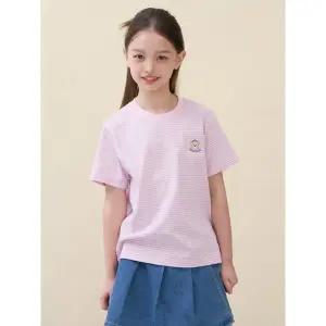 [BEANPOLE KIDS] [Essential] 달이 포인트 멀티 스트라이프 티셔츠  라이트 핑크 (BI6342GE1Y)