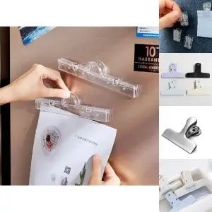 다용도 집게 투명 자석 페이퍼 클립 메모 홀더 ur 180/서류/사무용/고정/문서/벽부착/마그네틱/클립형/현관