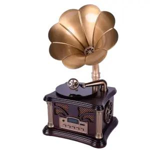 빈티지 블루투스 충전식 라디오 스피커 레트로 오디오 인테리어 소품