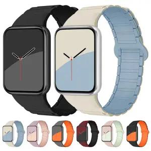 호환 샤오미 호환 미밴드 8 프로 9 프로 스포츠 레드미 워치 5 4 스마트 워치 밴드용 마그네틱 실리콘 스트