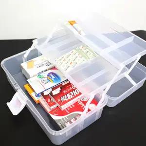 코스모 3단 투명 구급박스 구급상자 구급함 대형 휴대용 가정용