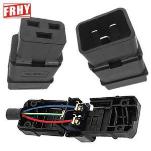 1PCS 16A 250V IEC60320 C19C20 전원 코드 키트 - PDUUPS서버용 EU 표준 탈착식 남성 및 여성 플매트 카펫