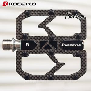 KOCEVLIO 초경량 탄소 섬유 자전거 페달 티타늄 액슬 24 미끄럼 방지 네일슨 MTB 도로